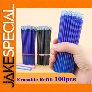 100 Blue Ink Erasable Gel Pen Refills