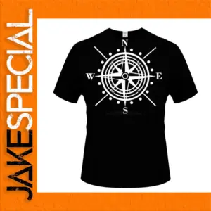 Compass Print Oversized Men's T-Shirt