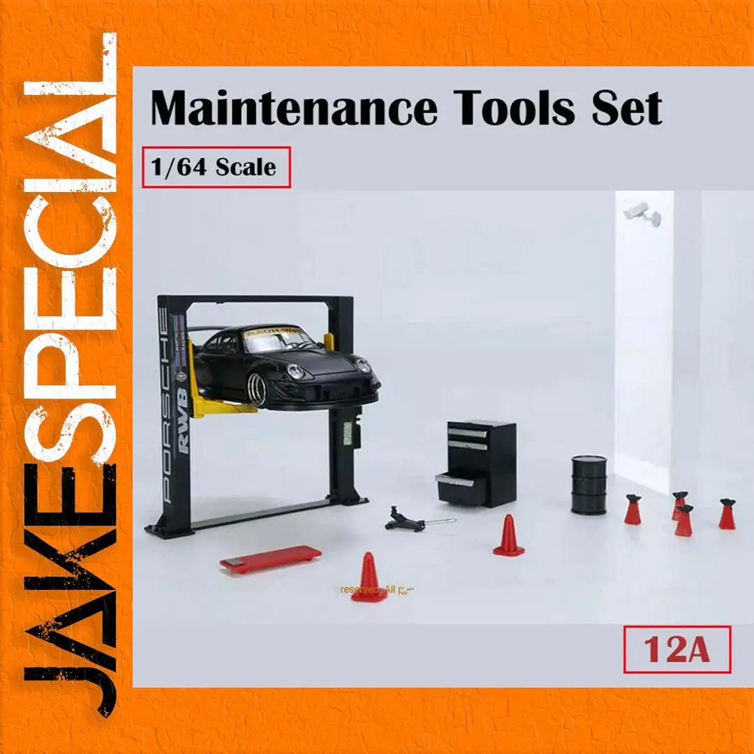 12-Piece Garage Tools Set for 1/64 Models 1 12-Piece Garage Tools Set for 1/64 Models