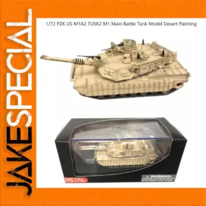 1/72 M1A2 TUSK2 Tank Model with Desert Camouflage
