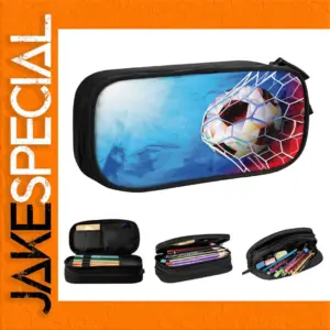 Vibrant Soccer Ball Themed Pencil Case