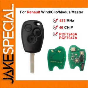 Renault 433 MHz Remote Key Fob for Multiple Models