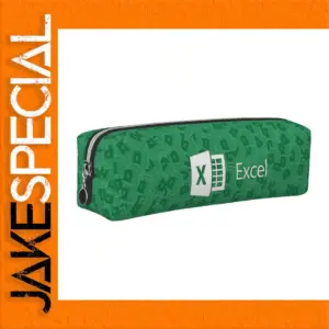 Excel-Themed Pencil Case in Vibrant Green