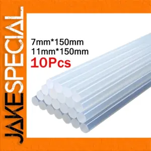 Clear Hot Melt Glue Sticks Set of 10