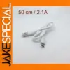 Micro USB Fast Charge Cable 50cm 2.1A