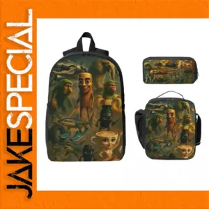Italian Brainrot Tung Tung Sahur Backpack Set