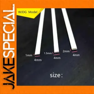 ABS Solid Flat Rod Set - 10 Pieces, 25cm Long