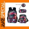 SCANIA Anime School Backpack Set for Kids