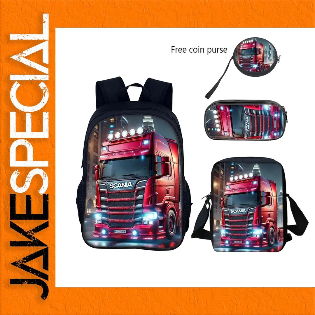 SCANIA Anime School Backpack Set for Kids 1 SCANIA Anime School Backpack Set for Kids