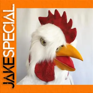 Vibrant Rooster Full Face Latex Mask