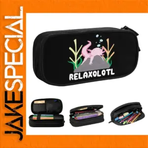 Relaxolotl Pencil Case with Axolotl Design