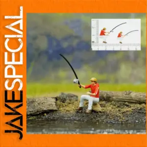 Handmade Fishing Miniature Model 2.6 cm Resin