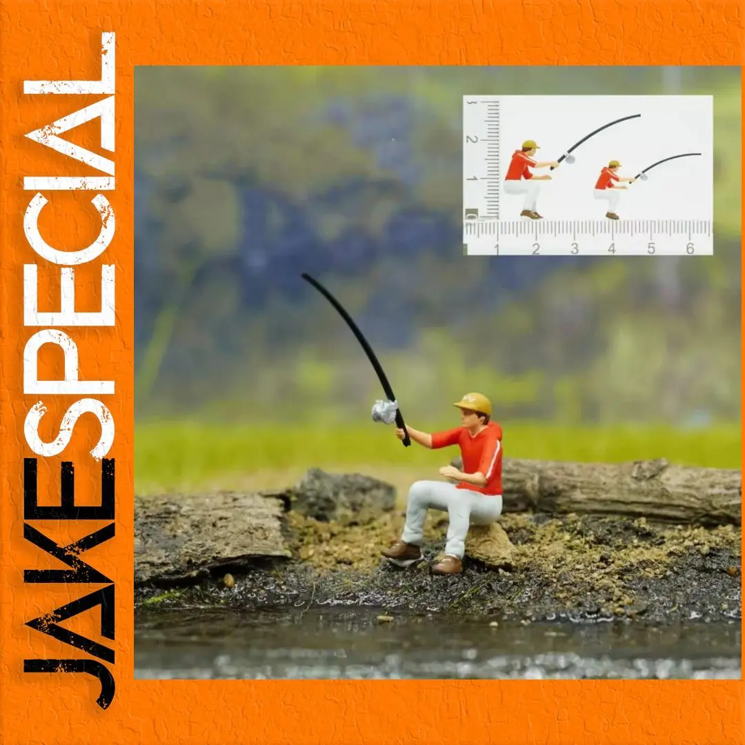 Handmade Fishing Miniature Model 2.6 cm Resin 1 Handmade Fishing Miniature Model 2.6 cm Resin