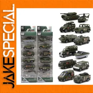 1:64 Military Car Model Set - 6 Vehicles