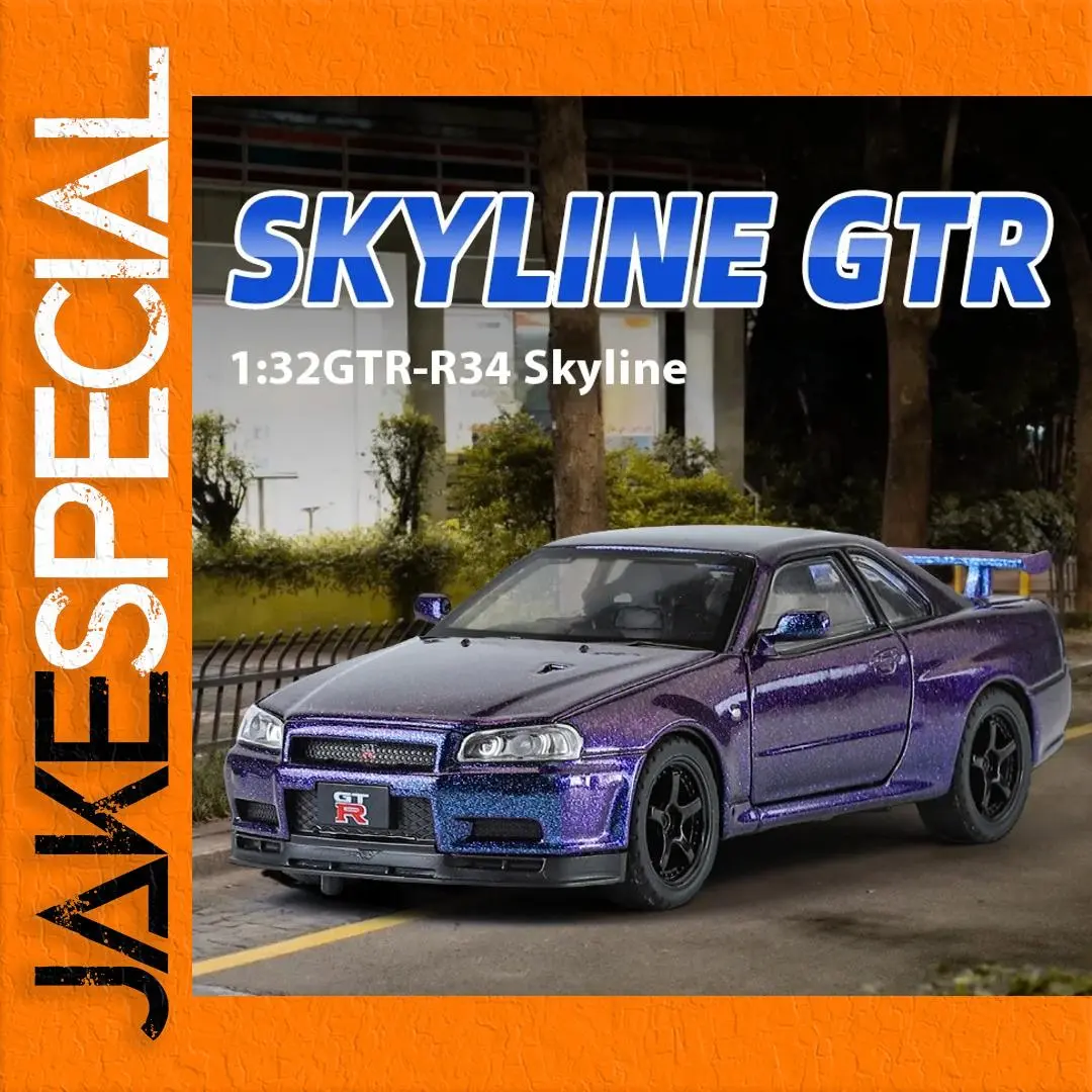1:32 Scale Diecast Nissan GTR R34 Skyline Model 1 1:32 Scale Diecast Nissan GTR R34 Skyline Model