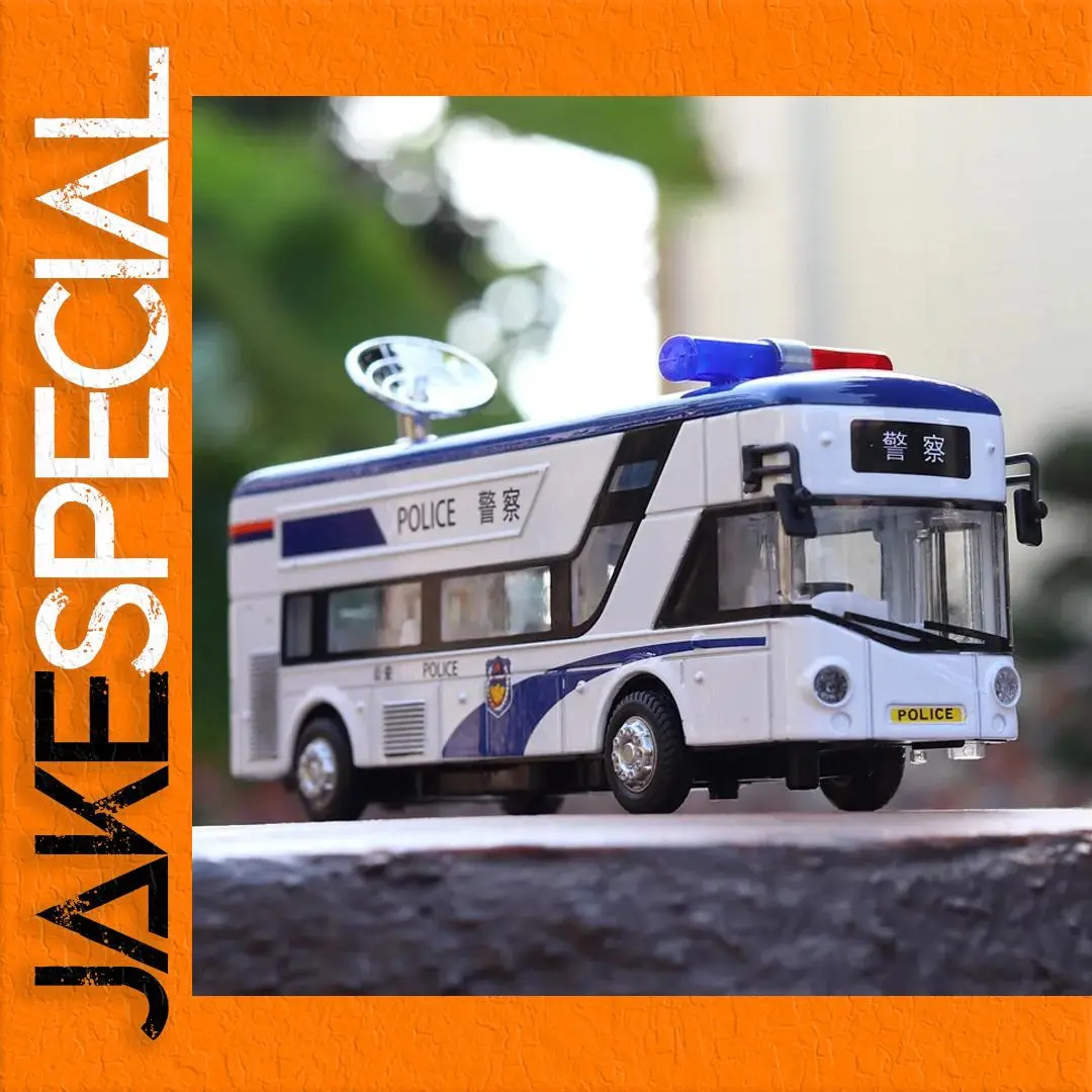 City Police Bus Model 1:36 Scale Replica 1 City Police Bus Model 1:36 Scale Replica