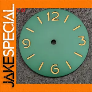 37MM Green Luminous Watch Dial for ETA6497/6498/ST3600