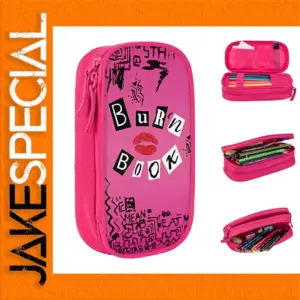 Pink Burn Book Pencil Case for School Supplies