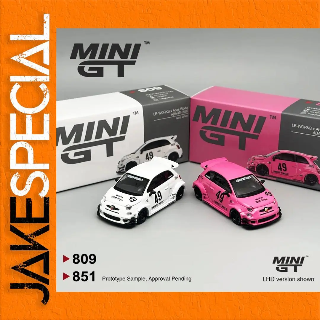 MINIGT 1:64 Abarth 595 Diecast Model Set 1 MINIGT 1:64 Abarth 595 Diecast Model Set
