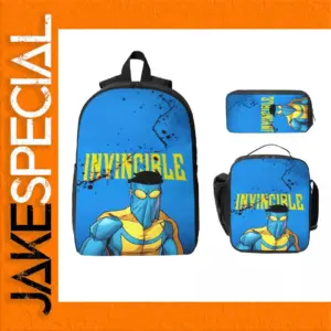 Invincible Cartoon 3-Piece Backpack Set