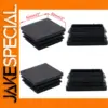 Black Square Tube Inserts Set of 4