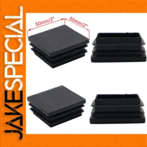 Black Square Tube Inserts Set of 4