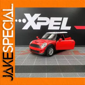 1:36 Scale Diecast Mini Cooper Model Red/White