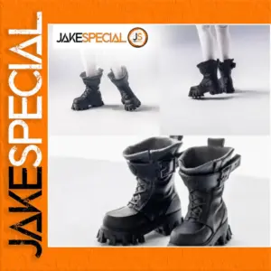 1/12 Scale Black Combat Boots for Figures