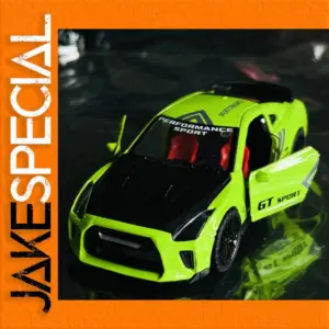 Vibrant Alloy Sports Car Model with Red Interior