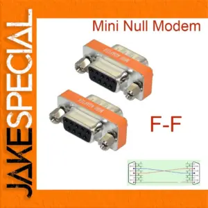 Mini Null Modem DB9 Female Adapter