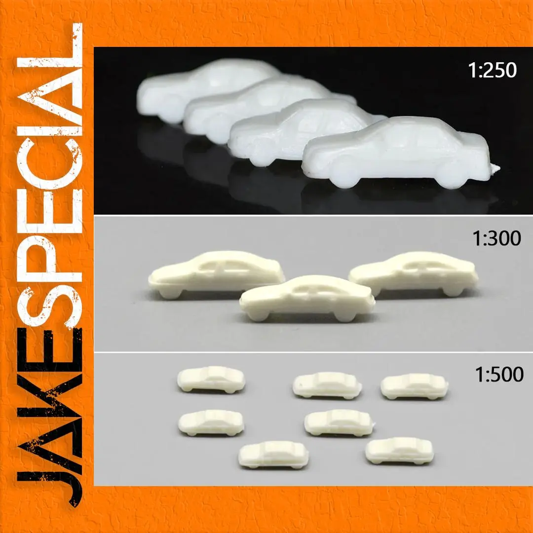Set of 50 Miniature Model Cars, 1:250, 1:300, 1:500 1 Set of 50 Miniature Model Cars, 1:250, 1:300, 1:500
