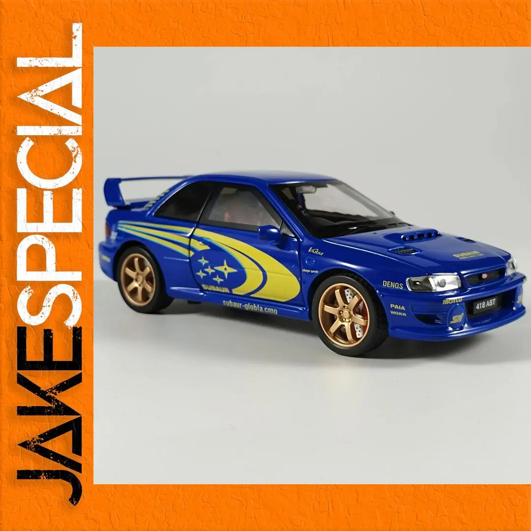 Vibrant Blue Subaru Impreza WRX STI Diecast Model 1 Vibrant Blue Subaru Impreza WRX STI Diecast Model