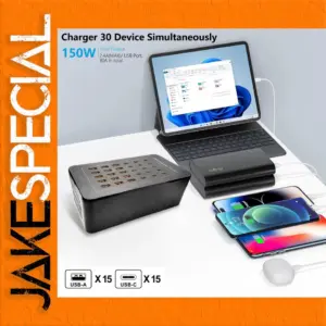 30-Port USB Charging Station with 150W Output