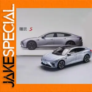 Metallic Silver 1:64 Diecast Model Car