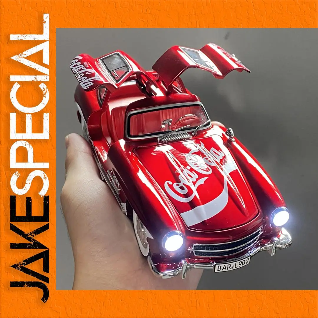 1:24 Scale Red Benz 300SL Diecast Model 1 1:24 Scale Red Benz 300SL Diecast Model