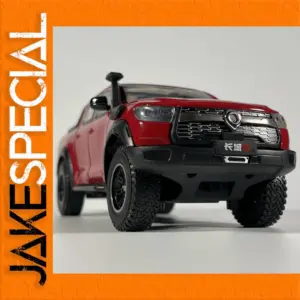 Vibrant Red Great Wall POER Pickup 1:24 Diecast Model
