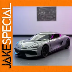 1:32 Scale Metallic Silver Die-Cast Supercar Model