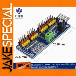 PCA9685PW 16-Channel 12-Bit PWM Module for Raspberry Pi