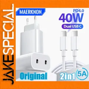 40W USB PD Charger with Dual Type C Ports