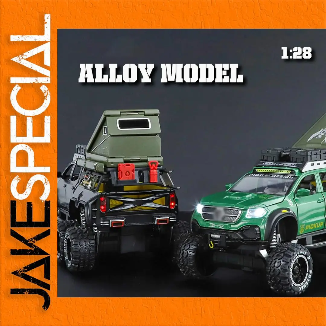 Off-Road Camper Model Car in 1:28 Scale 1 Off-Road Camper Model Car in 1:28 Scale