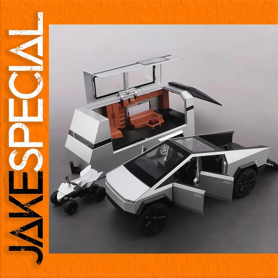 1:24 Scale Diecast Cybertruck Model with Lights 1 1:24 Scale Diecast Cybertruck Model with Lights