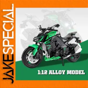 Z1000 Alloy Motorcycle Model Black and Green