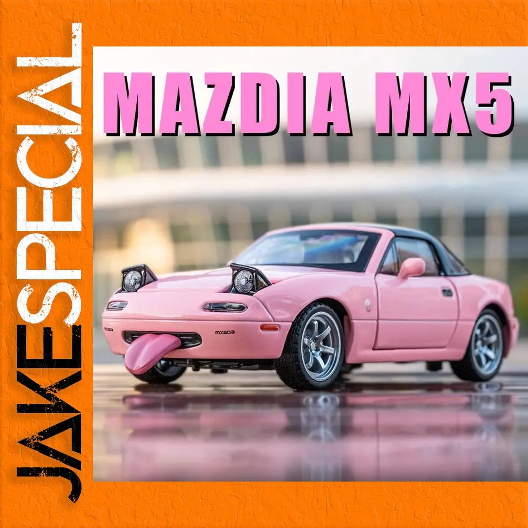 Vibrant Pink Mazda MX-5 Miata Diecast Model 1 Vibrant Pink Mazda MX-5 Miata Diecast Model