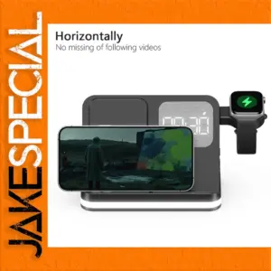4-in-1 Folding Wireless Charger with Clock