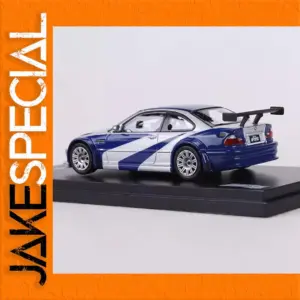 WELLY 1:64 Diecast Model Car Blue Racing Stripes