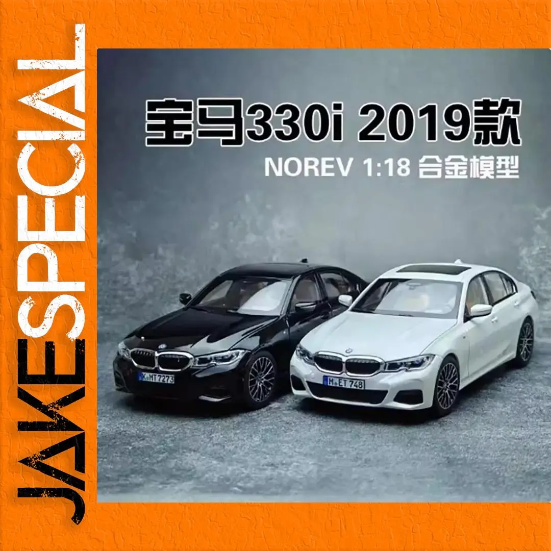 1:18 Scale BMW 330i Model in Black and White 1 1:18 Scale BMW 330i Model in Black and White