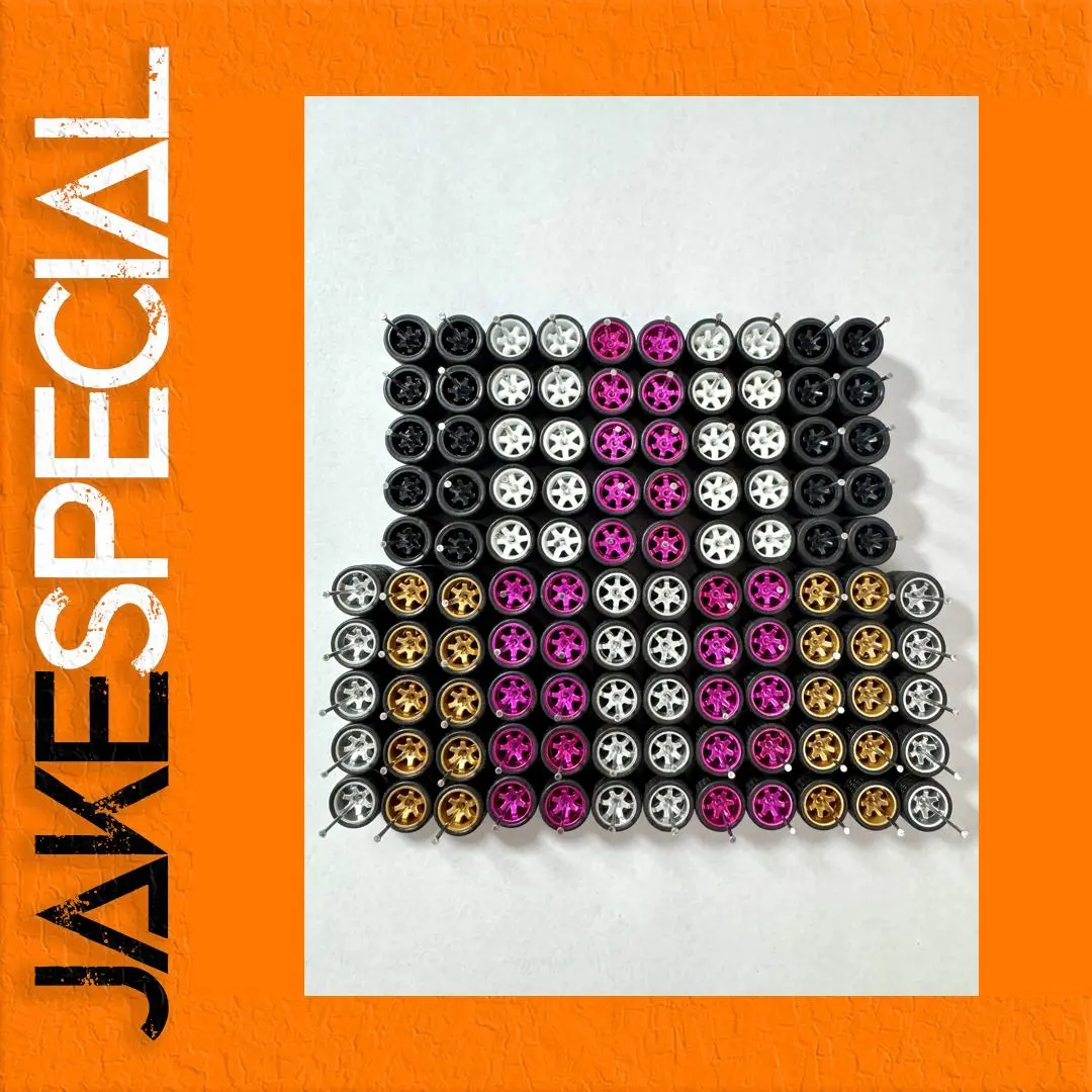 1/64 Scale Alloy Car Wheels Set of 55 1 1/64 Scale Alloy Car Wheels Set of 55