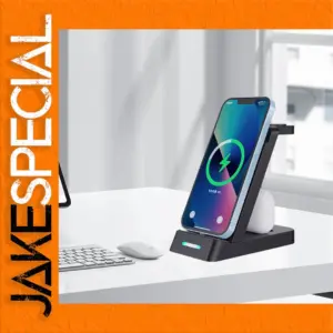 Three-in-One Wireless Charger for Smartphones and Earbuds