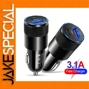 PD 12W Dual USB Car Charger for Fast Charging
