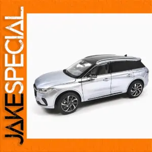 Metallic Silver 1:18 Scale Diecast Model Car